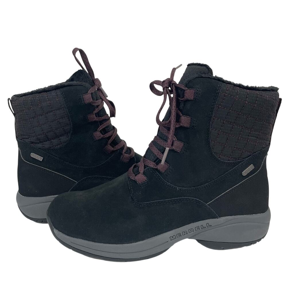 Merrell NWOT Jovilee Artica Waterproof Winter Boots Black Huckleberry Size 9.5